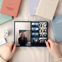 인생4컷 인생네컷 셀픽스 보관 파일 커플 앨범 포토북 남자친구 여자친구 선물, 빈티지민트