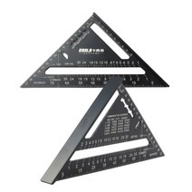 목공 목수 직각 연귀 삼각자 각도측정 경사 각도자 18cm 블랙, 본상품선택