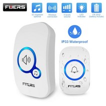 인터폰 Fuers M557 방수 무선 도어벨 가정용 초인종 배터리 포함 차임 지능형 32곡 스마트 현관 벨 알람, CHINA_Black Color Kit 4+미국 플러그
