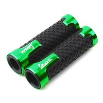 바이크 오토바이그립 오토바이 핸들 바 핸드 그립 엔드 22mm 베스파 GTS GTV LX LXV 스프린트 프리마베라 50 125 150 250 300ie, [07] Green