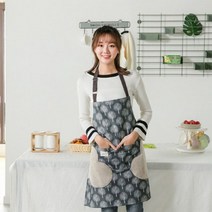 물기제로 극세사수건 방수 앞치마 주방_[230203EA], 블랙체크, 본상품선택