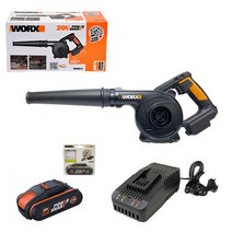 웍스 충전 송풍기 세트 WX094 9 차량 셀프 세차 청소 블로워 무선 브로아 WORX, 3. 20V 4.0Ah 배터리