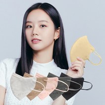 [대형 색상택1] TS가드 스마트핏 KF-94 마스크 100매 (베이지 코랄핑크 그레이 블랙 화이트)