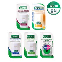 [AKMALL]GUM 검 치과 대용량 스마트 치실(183m) 2개, 색상:언왁스 위브 치실(자주색)(1040)