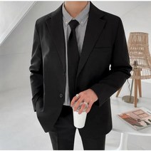 Momolatti 남자 캐주얼 오버핏 블레이저 싱글 자켓