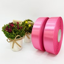 포장 리본 끈 제이제이리본 고밀도주자 45M 2롤 76칼라 (3mm 5mm), 3mm, 꽃분홍