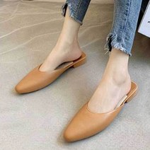 뾰족코뮬블로퍼여자슬리퍼스타일 스퀘어 구두 체인 사무실 진주 힐 태슬 스타일 가죽 블로퍼 여성 여름 5W6F96F1