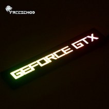 FREEZEMOD 미니 VGA 사이드 라이트 패널 5V 3PIN A-RGB 그래픽 카드 빛나는 명판 PC 케이스 장식 AURA SYNC, 지포스 GTX