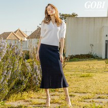 고비(GOBI) 실크 캐시미어 홀가먼트 스커트