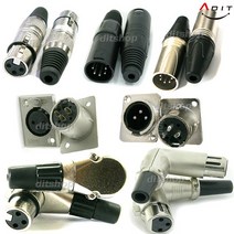 ADIT XLR 마이크캐논 마이크잭 3P 벽부형 라인용 샷시용 젠더 커넥터, AC0056_커넥터