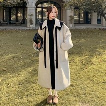 아라니 빅사이즈 코트 케이프 모직코트 롱 겨울코트 오버핏 사이즈