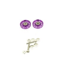 미니카 2pcs 경량 95301 95499 13mm 알루미늄 볼 레이스 롤러 10 홀 링리스 휠 가이드 미니 4wd 자동차 예비 부품 14세 이상 타미야, 보라색