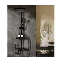 순동 3단샤워기세트 해바라기 욕실 순동 모텔 샤워기, 블랙 순동 3단 샤워기