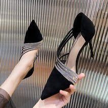 2종 프렌치 큐빅 스트랩 하이힐 여성 구두