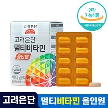 식약처 인증 고려은단 멀티 비타민 올 인원 60정 유재석 광고 무기질 영국산 바이타민 C E 씨 이 식물 유래 유례 해조 칼슘 마그네슘 B군 8종 고러은단, 360정 (12개월)