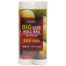 유니랩 빅사이즈 롤백 용량 30L 100매 x 2