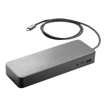 HP 1MK33AA#ABA USB-C 유니버설 도킹 스테이션 Chromebook 14 G4 EliteBook 1040 G4 ZBook Studio G3 모바일 워크스테이션 등에 블랙