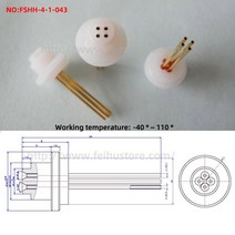 FSHH-4-8 라운드 4pin BOSA LD 감지 소켓 4 핀 레이저 다이오드 테스트 온, 01 43