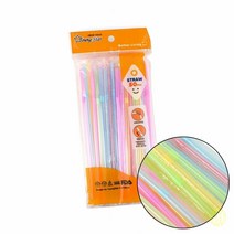 자바라빨대 50P 컬러 슬러시빨대 자바라