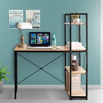 100x120cm 대학생 우드철채책상 1인용 데스크톱 테이블, 화이트