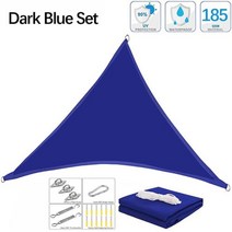햇빛가림 그늘막 JYMCW300D 폴리에스테르 방수 야외 차양 테라스 간이 차고 뒤뜰, Dark Blue Set+400x400x570cm