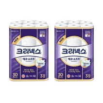 크리넥스 데코앤소프트 클래식 3겹 27m 30롤 2팩