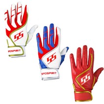 (창고방출) 스포스피릿 2020 프로 배팅장갑 야구장갑 양수 (3종), S, 블루/레드/골드