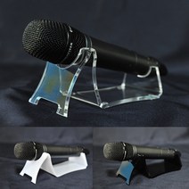 투명 아크릴 마이크 받침대 거치대 젠하이저 슈어 행사장 공연장 교회 방송실