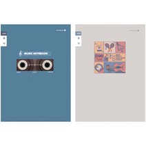 초등 3-6 음악 노트 오선 A 남아 공책, 랜덤＋스티커제공