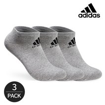 (국내생산) 아디다스 골프 남성용 퍼포먼스 발등로고 베이직 스니커즈양말 3족세트 그레이, FREE, 3족세트_GY