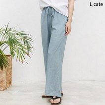 [엘케이트] 여성바지 LDM300 밴딩바지 린넨바지 와이드팬츠 편한바지
