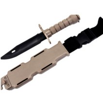 서바이벌 모형 단검 훈련 수련 나이프 고무칼 베이지