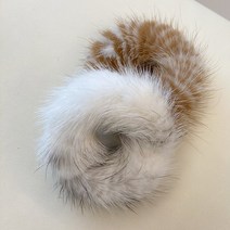 천연 밍크 헤어 곱창 밴드 머리끈 겨울템 가벼운 친구 선물