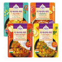 티아시아키친 치킨 마크니 커리 170g + 게살 푸팟퐁 커리 170g + 비프 마살라 커리 170g + 스파이시 비프 마살라 커리 170g 세트, 6세트