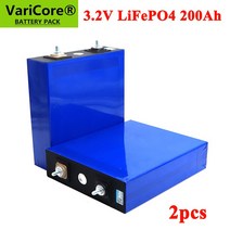 LiFePO4 배터리 12V RV 캠핑카 골프 카트용 리튬 철 인산염 오프로드 태양풍 세금 3.2V 200Ah 2 개, 한개옵션0