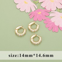비즈공예 원석 YEGUI MB02 보석 액세서리 패스 도달 니켈 18k 금 도금 구리 지르콘 diy 걸쇠 후크고리 만들, 04 MB0204A