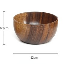 일본그릇 수입접시 그릇선물 자연 나무 그릇 일본식 나무 식기 가정용 분지 과일 접시, 12 6cm