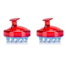 포시즌 샴푸브러쉬 두피브러쉬 레드 2p, 2개 1set