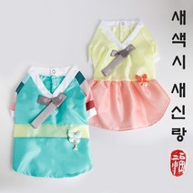 [코코파파] 새신랑새색시 강아지 한복 명절 설날 추석 XS~2XL 커플한복, 민트_새신랑