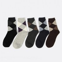 꼬리별 정장 남성 양말 아가일패턴 중목 추석선물세트 5켤레 생활잡화