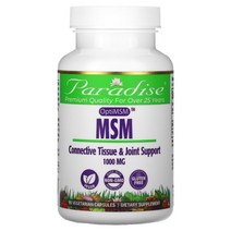 파라다이스 허브 관절염영양제 MSM 1000mg 관절에좋은영양제 베지 캡슐 90정, 90 개