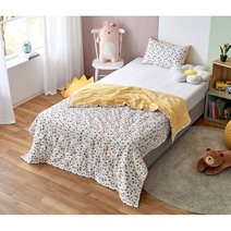 모던하우스 마미허그 소프트워싱 블록 간절기 양면 차렵이불 150X200 아이보리 옐로우 CZ0223015, 사진참조