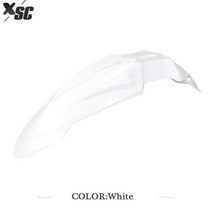 자전거흙받이 자전거머드가드 자전거물받이 오토바이 프론트 펜더 플라스틱 혼다 액세서리 키트 머드 가드 슈퍼모토 더트 피트 바이크, WHITE