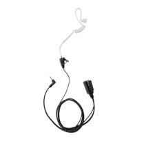 KIRISUNC65 W65 에어 튜브 이어피스 3.5mm 1 핀 PTT 경찰 라디오 이어폰 헤드셋이 있는 어쿠스틱 클리어 워키 토키 핸드셋, Black