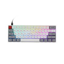 게임키보드 epomaker sk61 61 키 핫 스왑 가능 기계식 키보드 rgb 백라이트 nkro type-c 케이블 winmac gateron 광 스위치용, 광학 갈색, 회색 흰색