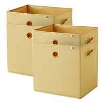 한샘 샘폴리 수납바스켓 중 대 와이드 뚜껑 - 리빙박스 다용도정리함 바구니 인형보관함 공간상자 아기장난감 옷장 의류 접이식 드레스룸한샘 샘폴리 수납바스켓 중 대 와이드 뚜껑 - 리, 샘 폴리 수납바스켓 대 4개 / 옐로우