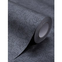 흑장미 도안 자착 유리 스티커 햇빛 차단 불투명 화장실 창문, 60x200cm
