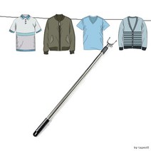 물건 옷걸이봉 스테인리스 높은 가제트손 꺼내는