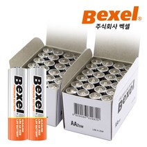 국산 벡셀 알카라인 AA 건전지 LR6 벌크포장, 48알