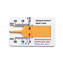 1pc 0-20mm 자동 타이어 트레드 깊이 게이지 캘리퍼스 타이어 휠 측정 미터 타이어 두께 감지 깊이 게이지 도구, 검은색